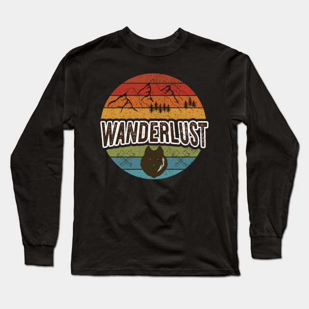 wanderlust Long Sleeve T-Shirt by Wolf Clothing Co